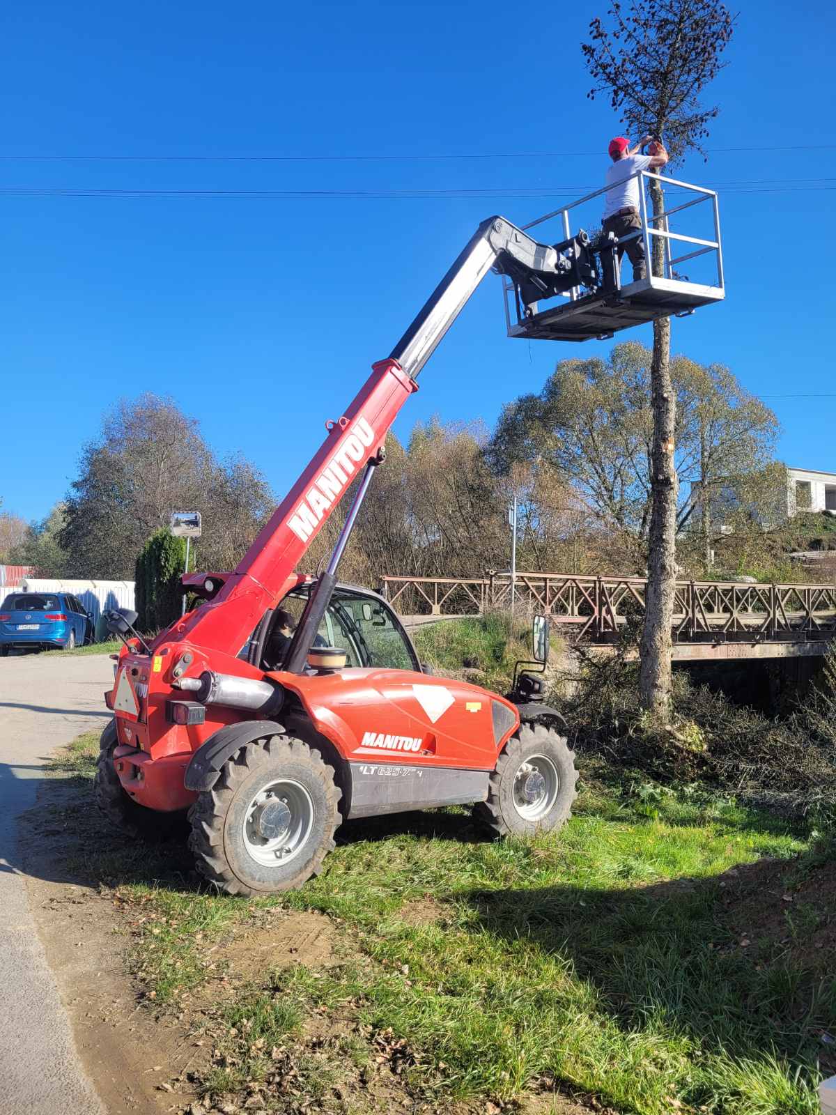 Výškové práce s pracovnou plošinou Manitou v Liesku